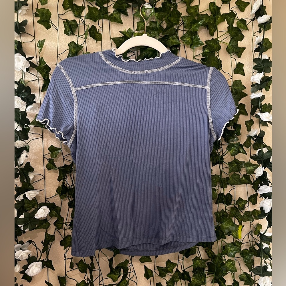 BLUE CROP TOP